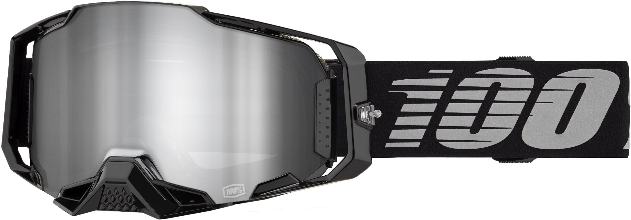 100-PERCENT Armega Goggle Black Mirror Silver Lens - Eyewear