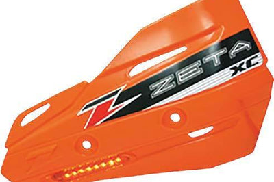 Zeta Armor-guard Xc Protector W/flasher White - Orange - Snowmobile Collection