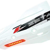 Zeta Armor-guard Xc Protector W/flasher White - Black - Snowmobile Collection