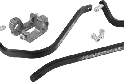 Zeta Armor Hand Guard W/u-clamp 1-1/8 In Black - Snowmobile Collection