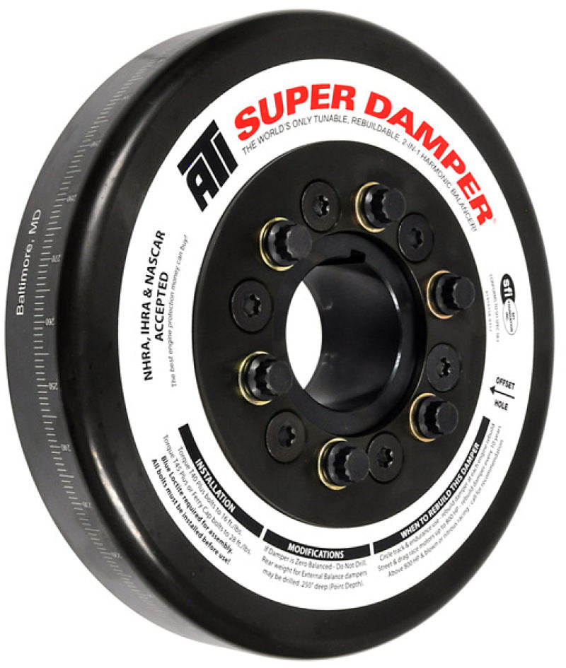 ATI Damper - 8.074in - Steel - John Deere - 466/619 Tractor - Chevy Front - 3 Ring - Diesel - Engine Components