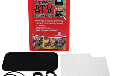 Hardline Atv License Plate Kit Black Aluminum - Performance Products