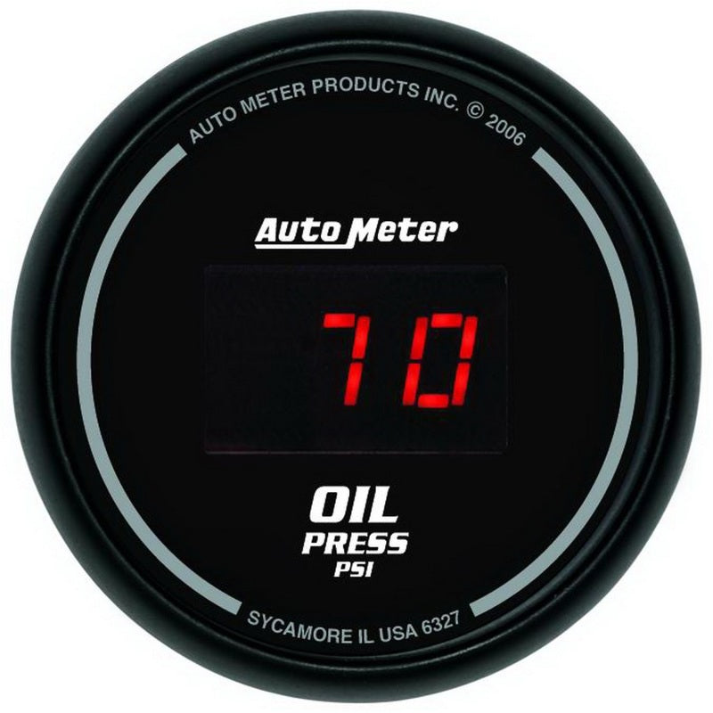 AutoMeter Autometer Black 0-100 psi Digital Oil Pressure Gauge - Gauges & Pods