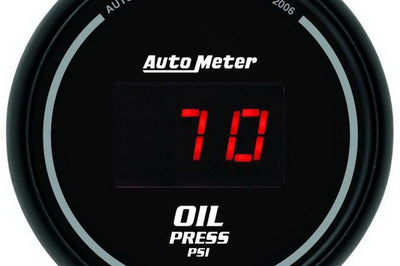 AutoMeter Autometer Black 0-100 psi Digital Oil Pressure Gauge - Gauges & Pods