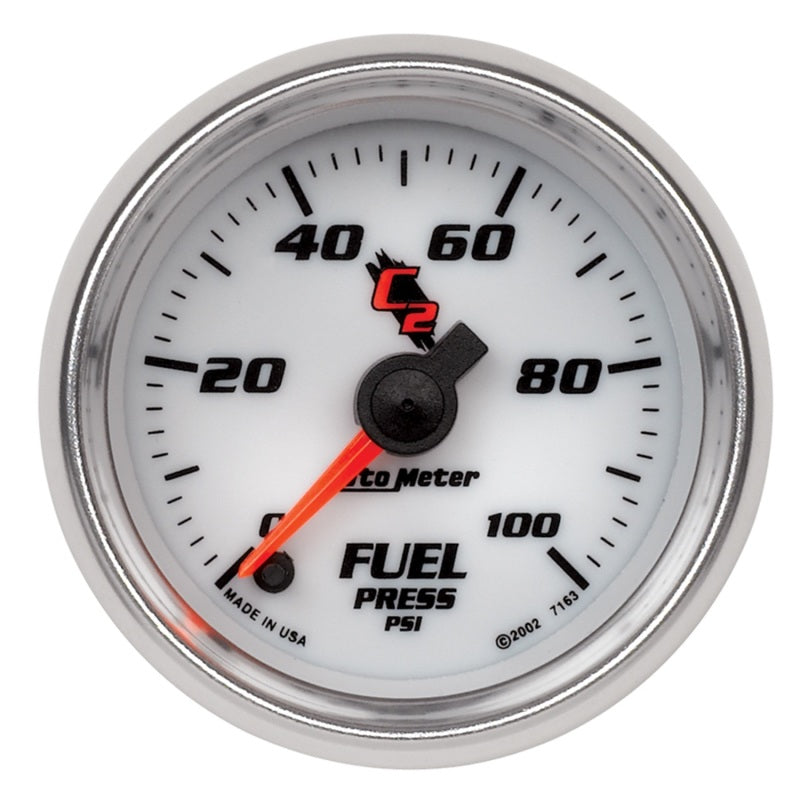 AutoMeter Autometer C2 52mm 100 PSI Electronic Fuel Pressure Gauge - Gauges & Pods