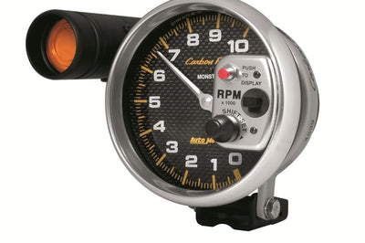 AutoMeter Autometer Carbon Fiber Series 5-inch Tachometer w/ Shift Light (Different Discount Structure -12% ) - Gauges