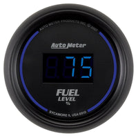 AutoMeter Autometer Cobalt Digital 52.4mm Black Programmable Empty-Full Range Fuel Level Gauge - Gauges & Pods