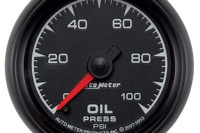 AutoMeter Autometer ES 52.4mm 0-100 PSI Oil Pressure Gauge - Gauges & Pods