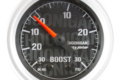 AutoMeter Autometer Hoonigan 52mm 30 PSI Mechanical Vacuum/Boost Gauge - Gauges & Pods