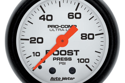 AutoMeter Autometer Phantom 2 1/16in 100psi Mechanical Boost Gauge - Gauges & Pods