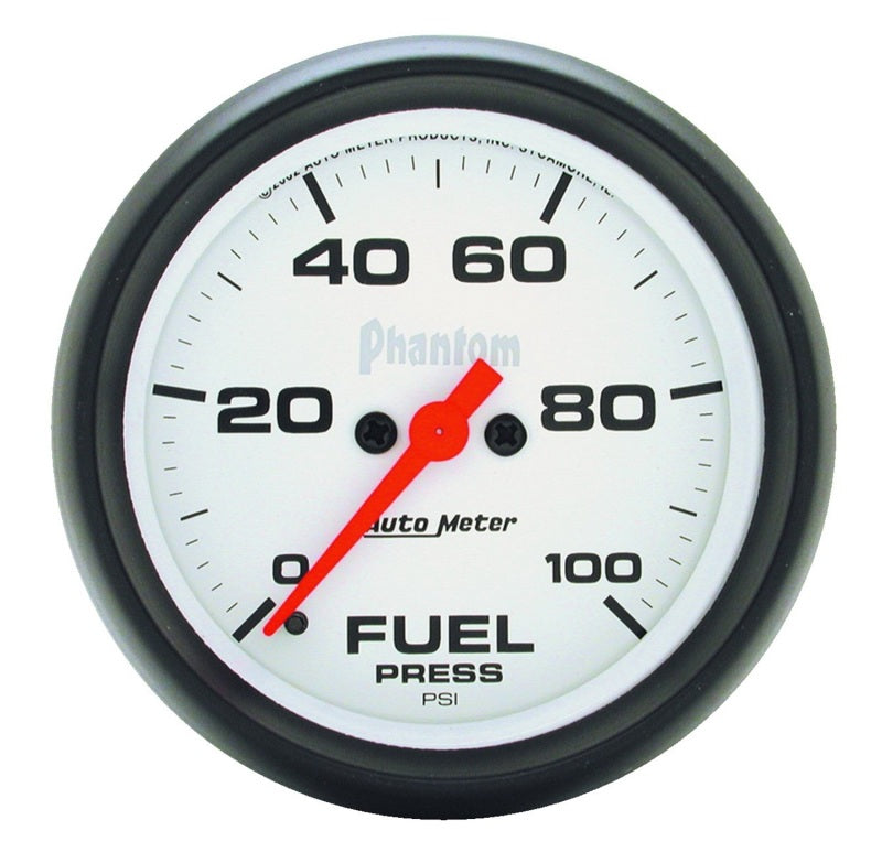 AutoMeter Autometer Phantom 2-5/8in 0-100 PSI Fuel Pressure Gauge - Gauges & Pods