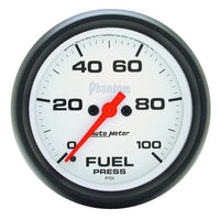 AutoMeter Autometer Phantom 2-5/8in 0-100 PSI Fuel Pressure Gauge - Gauges & Pods