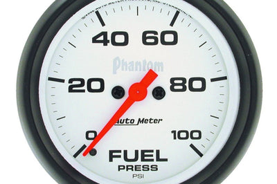 AutoMeter Autometer Phantom 2-5/8in 0-100 PSI Fuel Pressure Gauge - Gauges & Pods