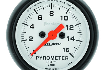 AutoMeter Autometer Phantom 52mm 1600 Deg F Electronic EGT Gauge Kit - Gauges & Pods