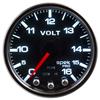 AutoMeter Autometer Spek-Pro Gauge Voltmeter 2 1/16in 16V Stepper Motor W/Peak & Warn Blk/Smoke/Blk - Gauges Pods