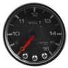 AutoMeter Autometer Spek-Pro Gauge Voltmeter 2 1/16in 16V Stepper Motor W/Peak & Warn Blk/Blk - Gauges Pods