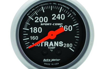 AutoMeter Autometer Sport Comp 140-280F Trans Temp Gauge - Gauges & Pods