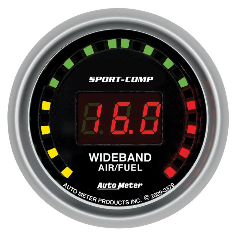 AutoMeter Autometer Sport-Comp 52mm Digital Wideband Air/Fuel Ratio Street Gauge - Gauges & Pods