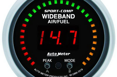 AutoMeter Autometer Sport-Comp 52mm Wideband Air/Fuel Gauge - Gauges & Pods