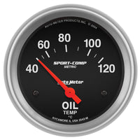 AutoMeter Autometer Sport-Comp 66.7mm 40-120 Deg C Short Sweep Electronic Oil Temperature Gauge - Gauges & Pods