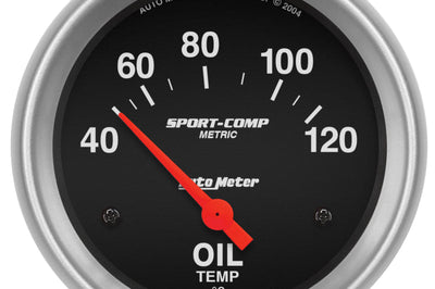 AutoMeter Autometer Sport-Comp 66.7mm 40-120 Deg C Short Sweep Electronic Oil Temperature Gauge - Gauges & Pods