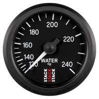 AutoMeter Autometer Stack 52mm 120-240 Deg F 1/2in Npt (M) Mechanical Water Temp Gauge - Black - Gauges & Pods