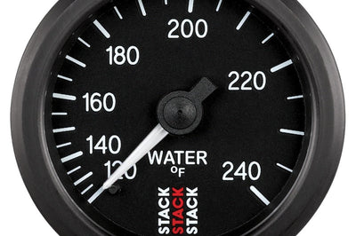 AutoMeter Autometer Stack 52mm 120-240 Deg F 1/2in Npt (M) Mechanical Water Temp Gauge - Black - Gauges & Pods