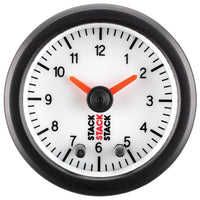 AutoMeter Autometer Stack Analog Clock Gauge - White - Gauges & Pods