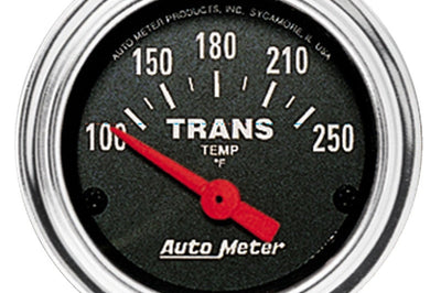 AutoMeter Autometer Traditional Chrome 2-1/16in 100-250 Degree F Electric Transmission Temperature Gague - Gauges & Pods