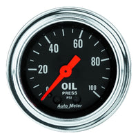 AutoMeter Autometer Traditional Chrome 2-1/16in 100 PSI Mechanical Oil Pressure Gauge - Gauges & Pods