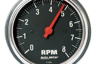 AutoMeter Autometer Traditional Chrome 3-3/8in 8K RPM In Dash Tachometer - Gauges & Pods