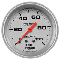 AutoMeter Autometer Ultra-Lite 66.7mm Mechanical 0-100 PSI Oil Pressure Gauge - Gauges & Pods