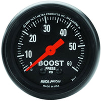 AutoMeter Autometer Z Series 52mm 0-60 PSI Mechanical Boost Gauge - Gauges & Pods