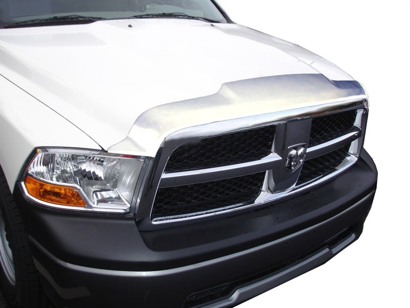 AVS 02-08 Dodge RAM 1500 Aeroskin Low Profile Hood Shield - Chrome - Deflectors