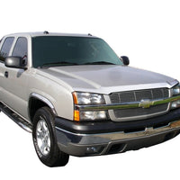 AVS 03-05 Chevy Silverado 1500 Aeroskin Low Profile Hood Shield - Chrome - Deflectors