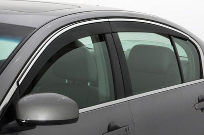 AVS 03-07 Honda Accord Ventvisor Low Profile Deflectors 4pc - Smoke w/Chrome Trim