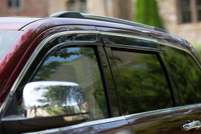 AVS 03-07 Honda Accord Ventvisor Low Profile Deflectors 4pc - Smoke w/Chrome Trim