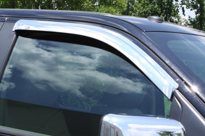 AVS 04-08 Ford F-150 Standard Cab (Excl. 04 Heritage) Front Window Ventvisor 2pc - Chrome - Deflectors