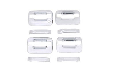 AVS 04-14 Ford F-150 (No Keypad/Passenger Keyhole) Door Handle Covers (4 Door) 8pc Set - Chrome - Exterior Styling