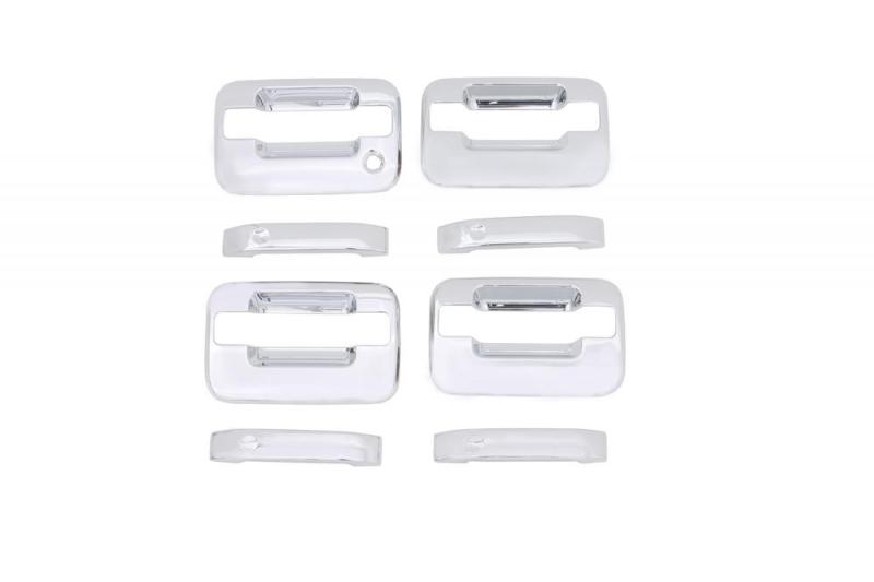 AVS 04-14 Ford F-150 (No Keypad/Passenger Keyhole) Door Handle Covers (4 Door) 8pc Set - Chrome - Exterior Styling