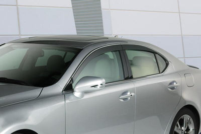 AVS 06-10 Volkswagen Jetta Ventvisor Low Profile Deflectors 4pc - Smoke w/Chrome Trim