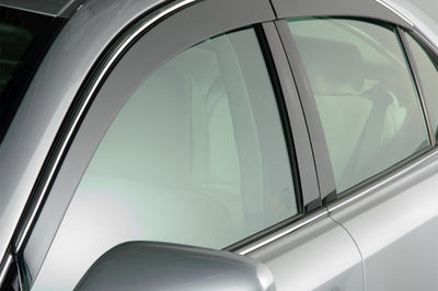 AVS 06-10 Volkswagen Jetta Ventvisor Low Profile Deflectors 4pc - Smoke w/Chrome Trim