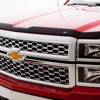AVS 07-13 Chevy Silverado 1500 Aeroskin Low Profile Hood Shield - Matte Black - Deflectors