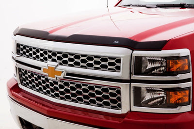 AVS 07-13 GMC Sierra 1500 Aeroskin Low Profile Hood Shield - Matte Black - Deflectors