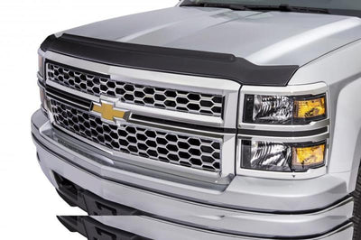 AVS 07-14 Chevy Tahoe Aeroskin II Textured Low Profile Hood Shield - Black - Deflectors