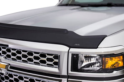 AVS 07-14 Chevy Tahoe Aeroskin II Textured Low Profile Hood Shield - Black - Deflectors