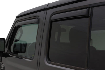 AVS 07-18 Jeep Wrangler Unlimited Ventvisor In-Channel Front & Rear Window Deflectors 4pc - Smoke