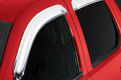 AVS 09-17 Chevy Traverse Ventvisor Outside Mount Front & Rear Window Deflectors 4pc - Chrome