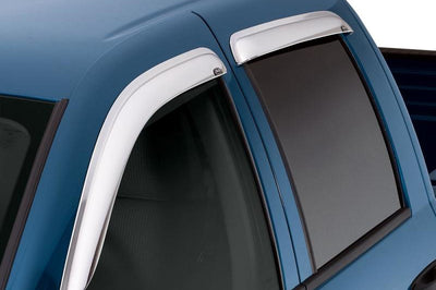 AVS 09-17 Chevy Traverse Ventvisor Outside Mount Front & Rear Window Deflectors 4pc - Chrome