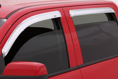 AVS 09-17 Chevy Traverse Ventvisor Outside Mount Front & Rear Window Deflectors 4pc - Chrome